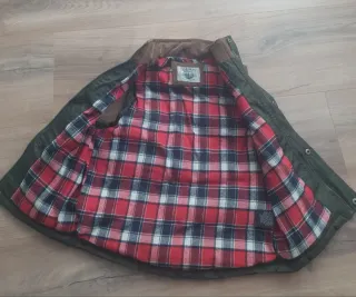 Chaleco niño verde cuadros