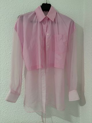 Camisa Zara Transparente Talla XS