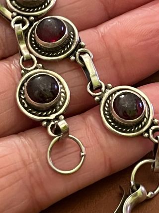 Bracciale Argento 925 con Rubini Rossi