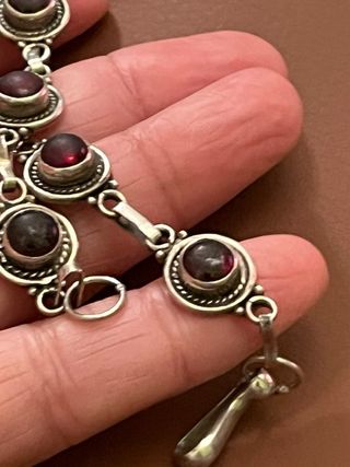 Bracciale Argento 925 con Rubini Rossi