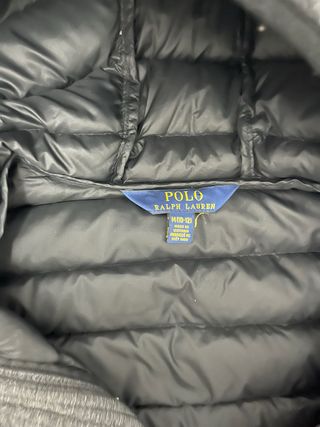 Plumífero Ralph Lauren gris niño
