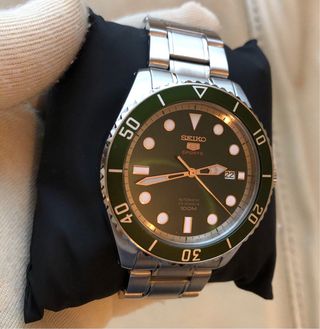 Reloj Seiko Automático Verde/Plata