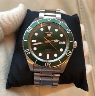 Reloj Seiko Automático Verde/Plata