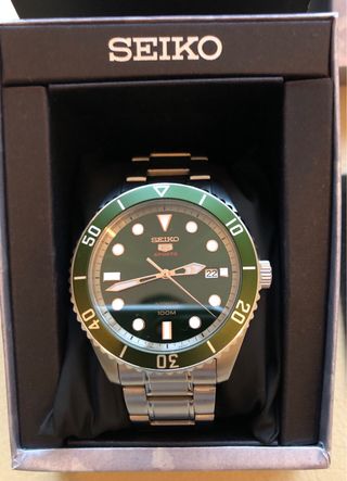 Reloj Seiko Automático Verde/Plata