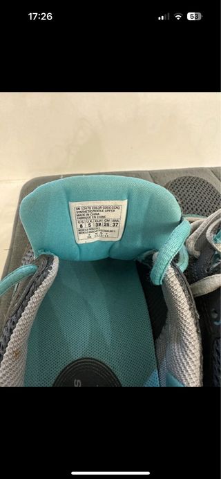 Zapatillas Skechers Gris y Turquesa