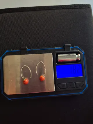 Pendientes Plata 925 Coral Gota