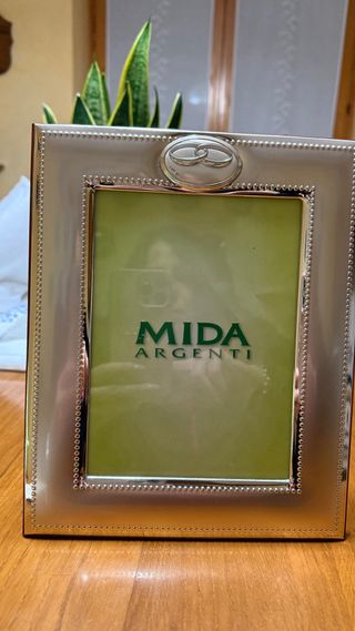 Cornice portafoto Mida Argenti con dettaglio fedi