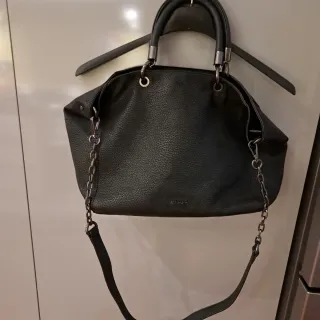 Borsa Abbacino vera pelle nera