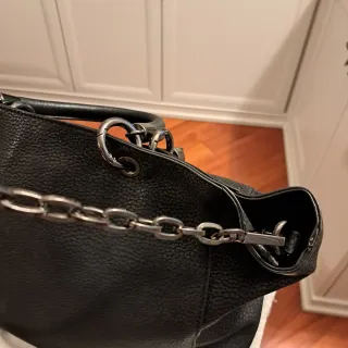 Borsa Abbacino vera pelle nera