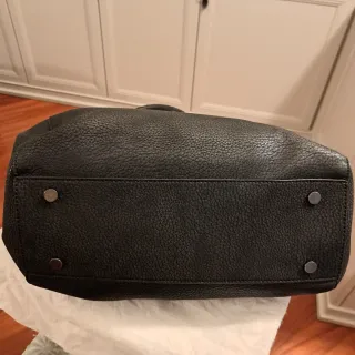 Borsa Abbacino vera pelle nera