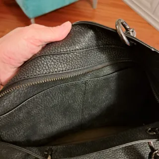 Borsa Abbacino vera pelle nera