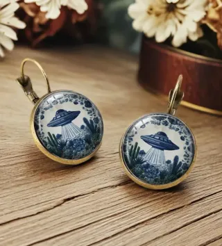 Pendientes OVNIs estilo vintage