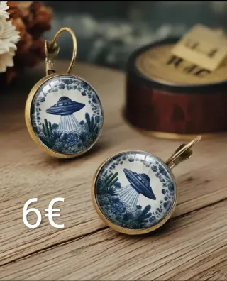 Pendientes OVNIs estilo vintage