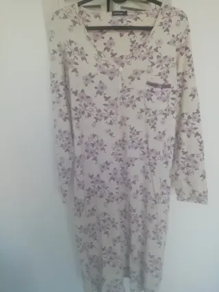 Camisón de algodón estampado floral