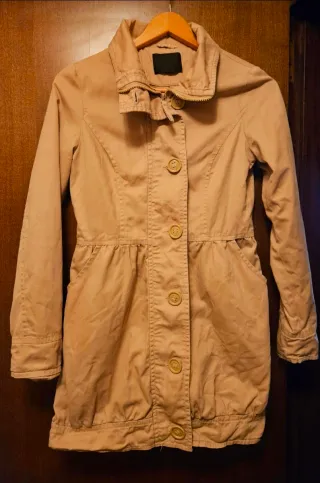 Chaqueta fina beige mujer Talla S
