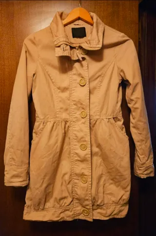 Chaqueta fina beige mujer Talla S