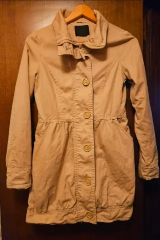 Chaqueta fina beige mujer Talla S