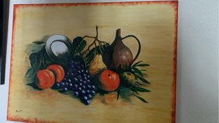 Cuadro bodegón frutas 81x60