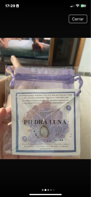 Colgante Piedra Luna Plata 925