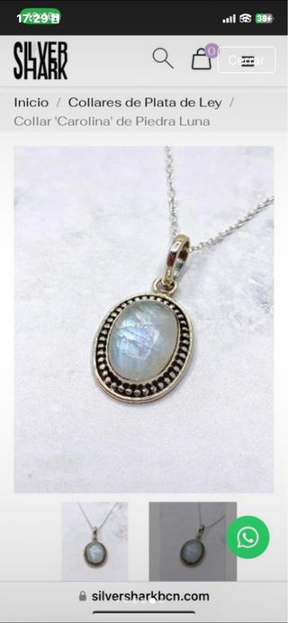 Colgante Piedra Luna Plata 925