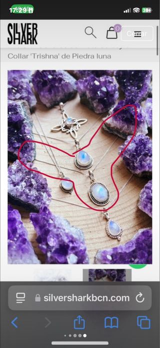 Colgante Piedra Luna Plata 925