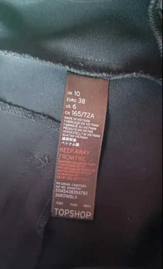 Pantalón fluido Topshop negro