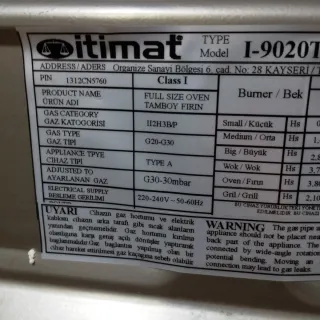 Cocina 5 fuegos Itimat