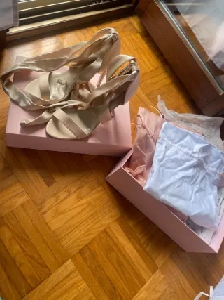 Mia Becar Scarpe da cerimonia beige/rosa