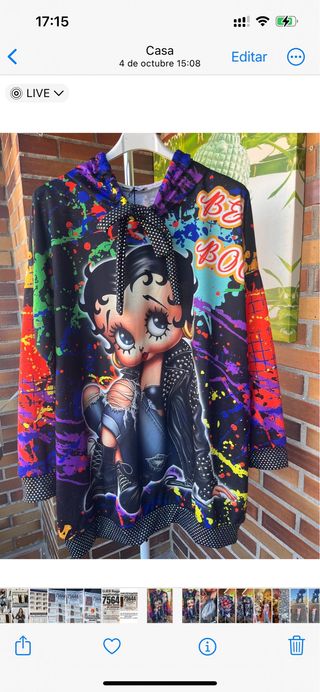Sudadera Vestido Betty Boop Talla Única