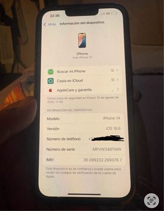 iPhone 14 Negro 128GB