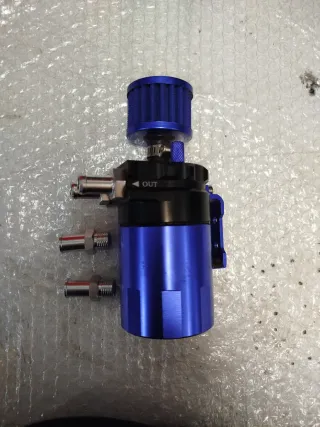 Decantador de aceite azul