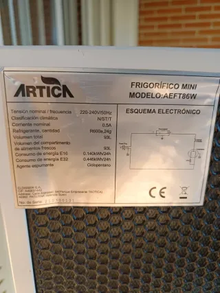 Frigorífico con congelador ARTICA