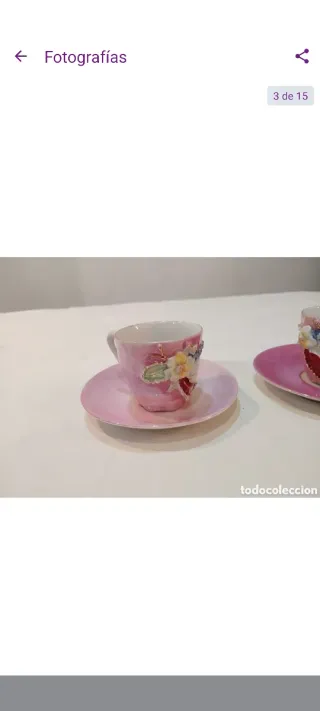 2 Tazze da Caffè in Porcellana Fine Antiche