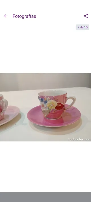 2 Tazze da Caffè in Porcellana Fine Antiche