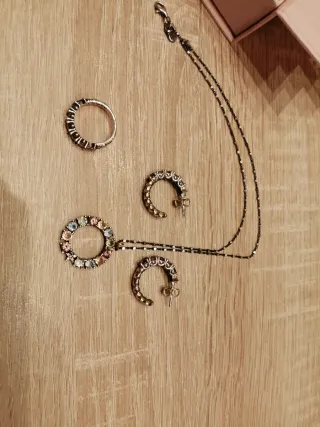 Conjunto Joyas Multicolor y Plateado