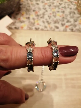 Conjunto Joyas Multicolor y Plateado