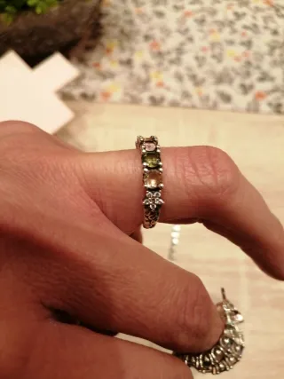 Conjunto Joyas Multicolor y Plateado