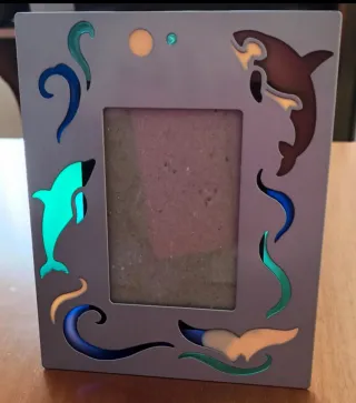 Cornice portafoto metallo decorata