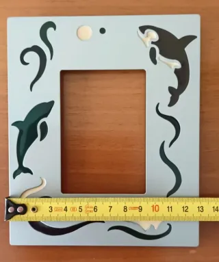 Cornice portafoto metallo decorata