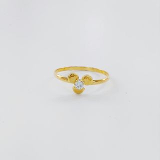Anillo Oro 18k Circonita Flor