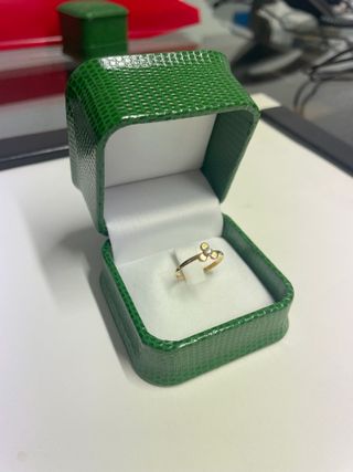 Anillo Oro 18k Circonita Flor