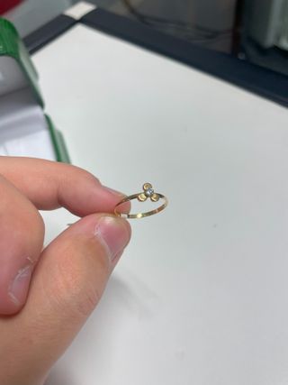 Anillo Oro 18k Circonita Flor