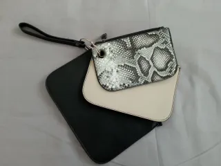 Bolso de mano MiSaKo negro y gris