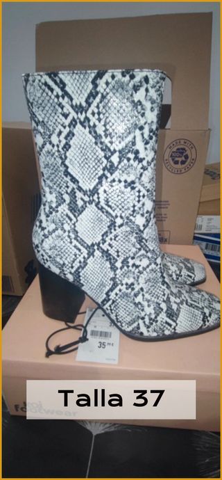 Botines Talla 37 Serpiente