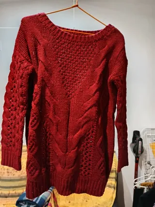 Jersey granate punto trenzado