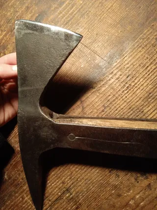 Ascia piccozza vintage pompieri restaurata