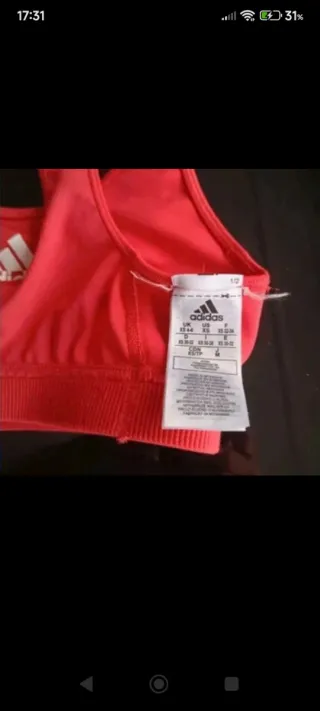 Top deportivo Adidas rojo Talla XS