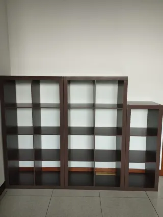 Libreria componibile marrone wengé