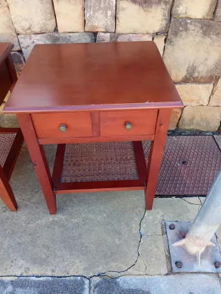 Comodini in legno e vimini, 15€ l'uno