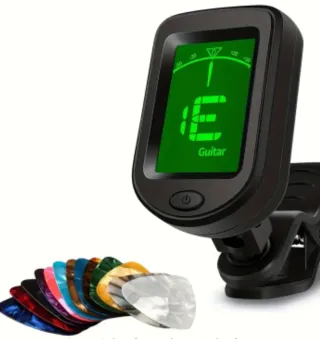 Afinador digital y 15 púas